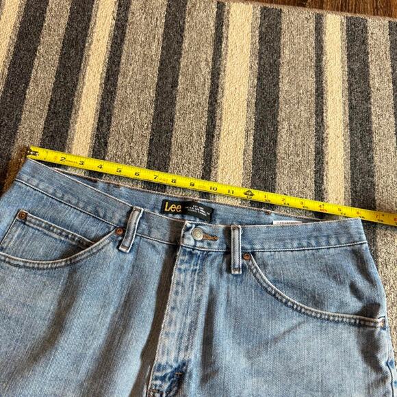 Lee Y2K Skater Grunge Baggy Blue Denim Jorts Sz.36 - Picture 7 of 7